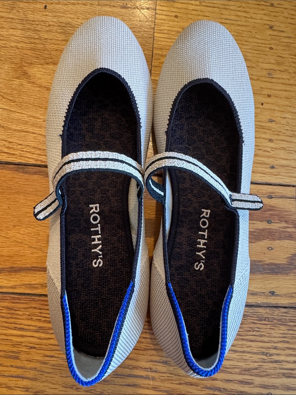 Rothy’s Cream Square Mary Jane Flats, 8.5